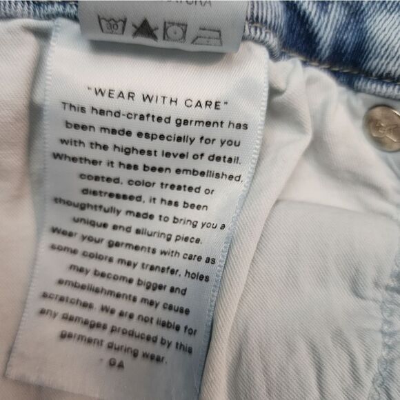 GOOD AMERICAN Good Legs Raw Edge Crop Skinny Jeans In Blue                   418 - Picture 15 of 16